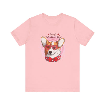 Valentines Day Corgi - Unisex Jersey Short Sleeve Tee