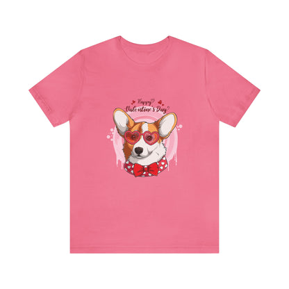 Valentines Day Corgi - Unisex Jersey Short Sleeve Tee - OCDandApparel