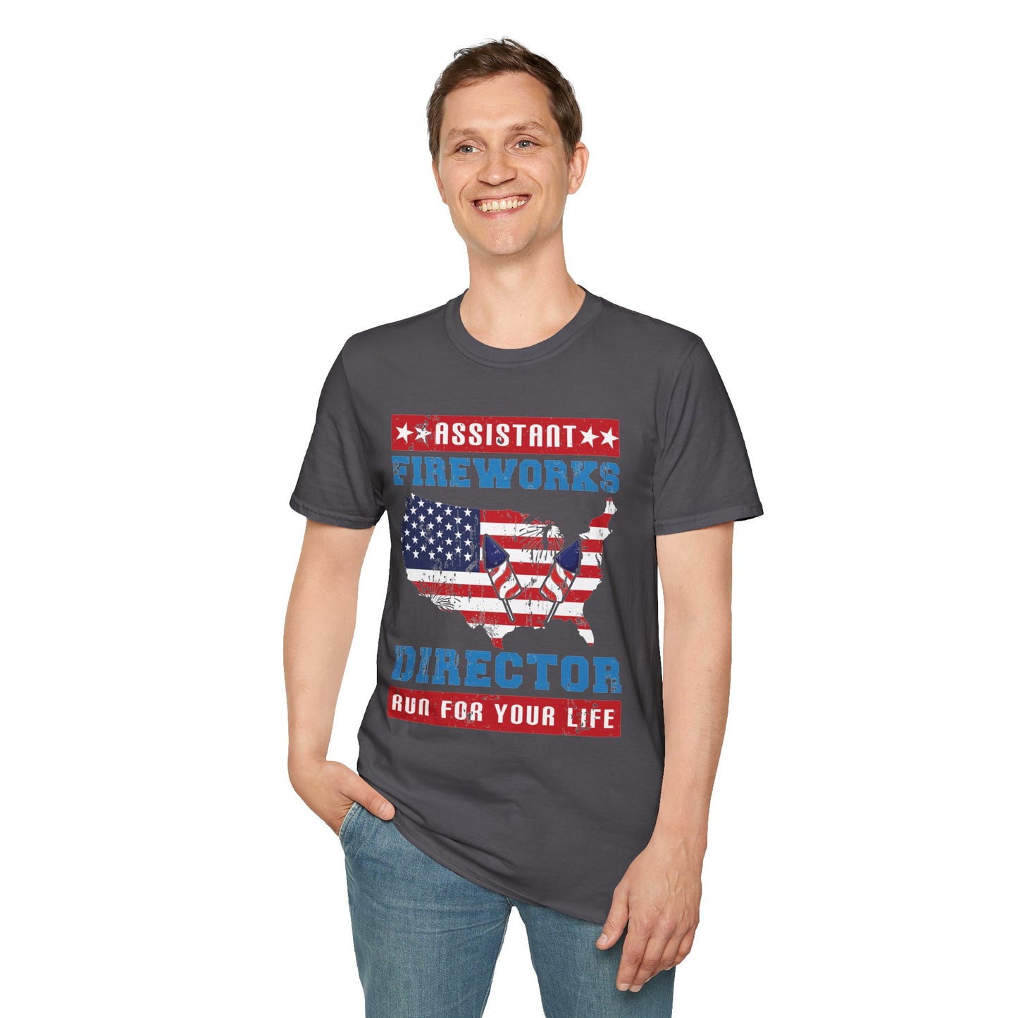 Assistant Fireworks Director - Unisex Softstyle T-Shirt - OCDandApparel