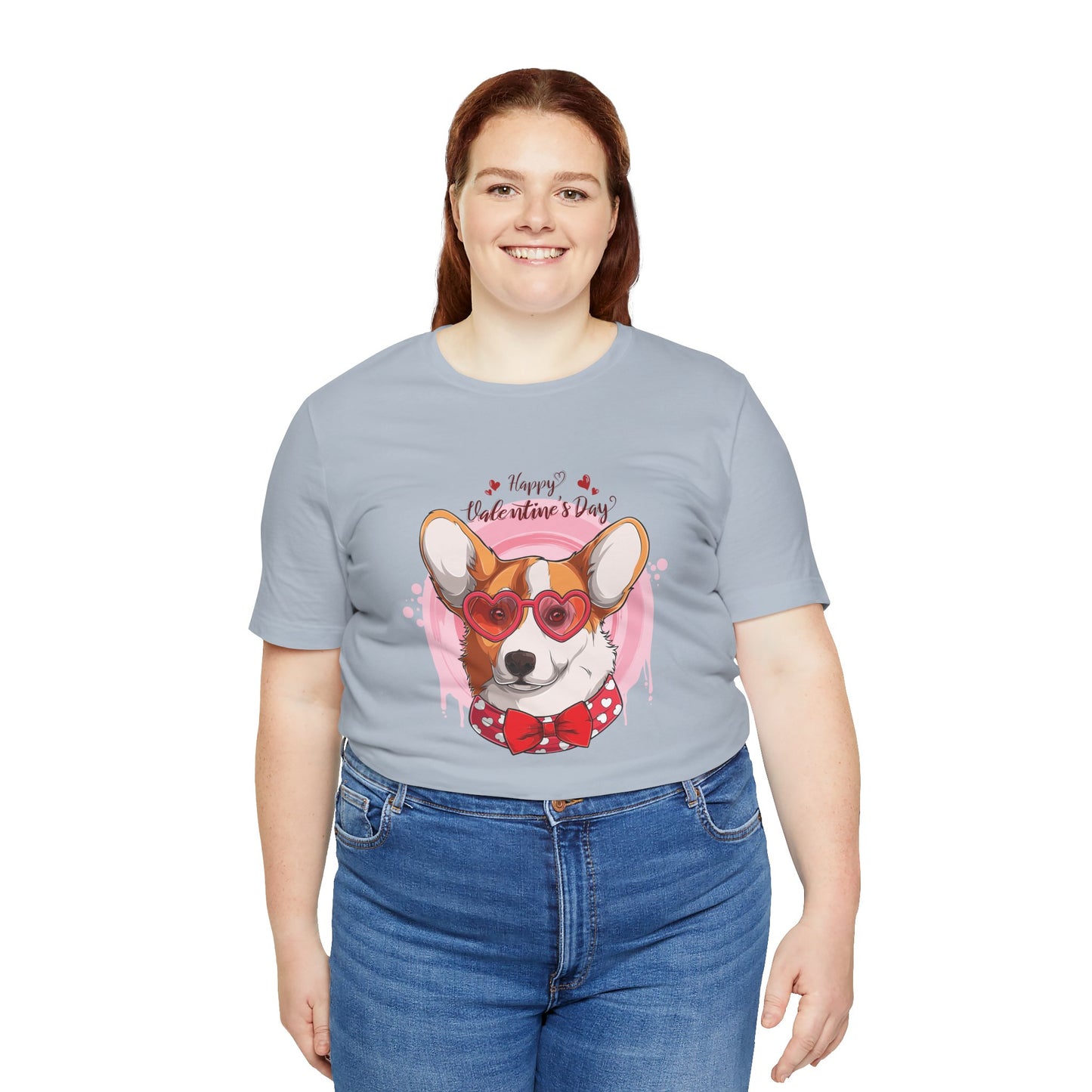 Valentines Day Corgi - Unisex Jersey Short Sleeve Tee