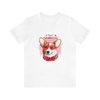 Valentines Day Corgi - Unisex Jersey Short Sleeve Tee - OCDandApparel