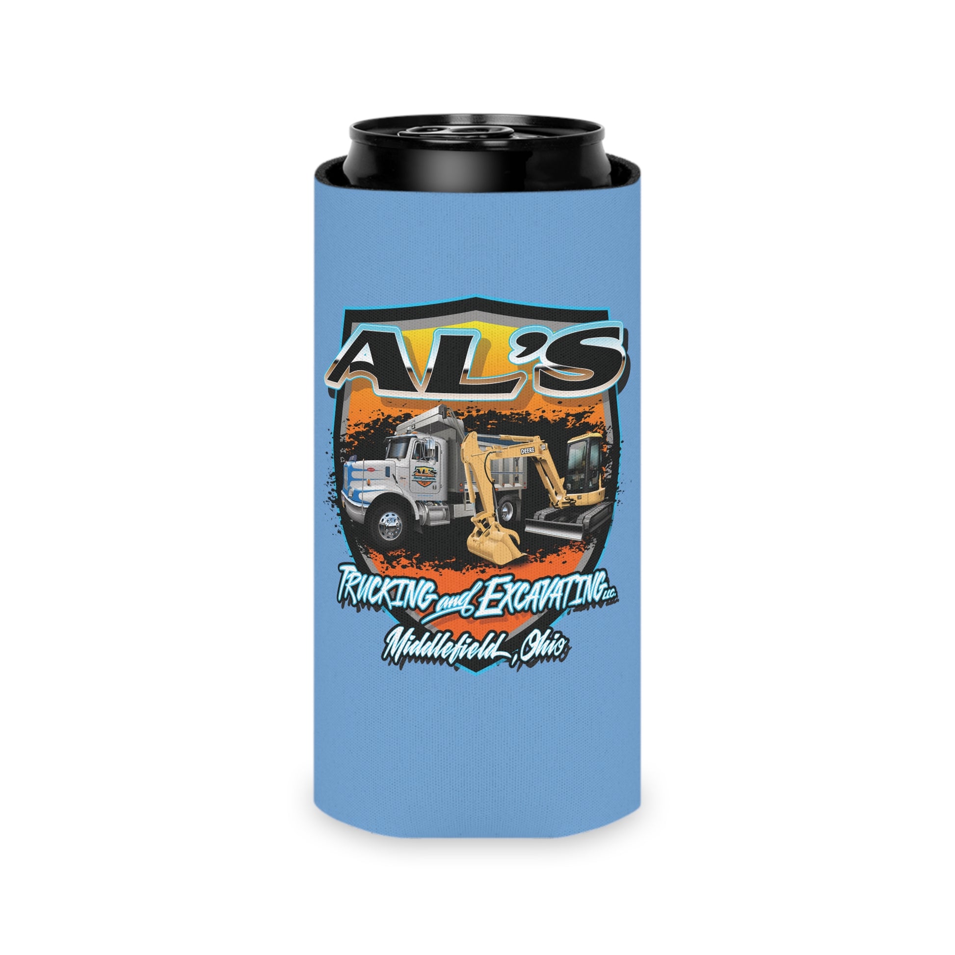 Al's Trucking and Excavating - Can Coolers - Regular / Slim - OCDandApparel
