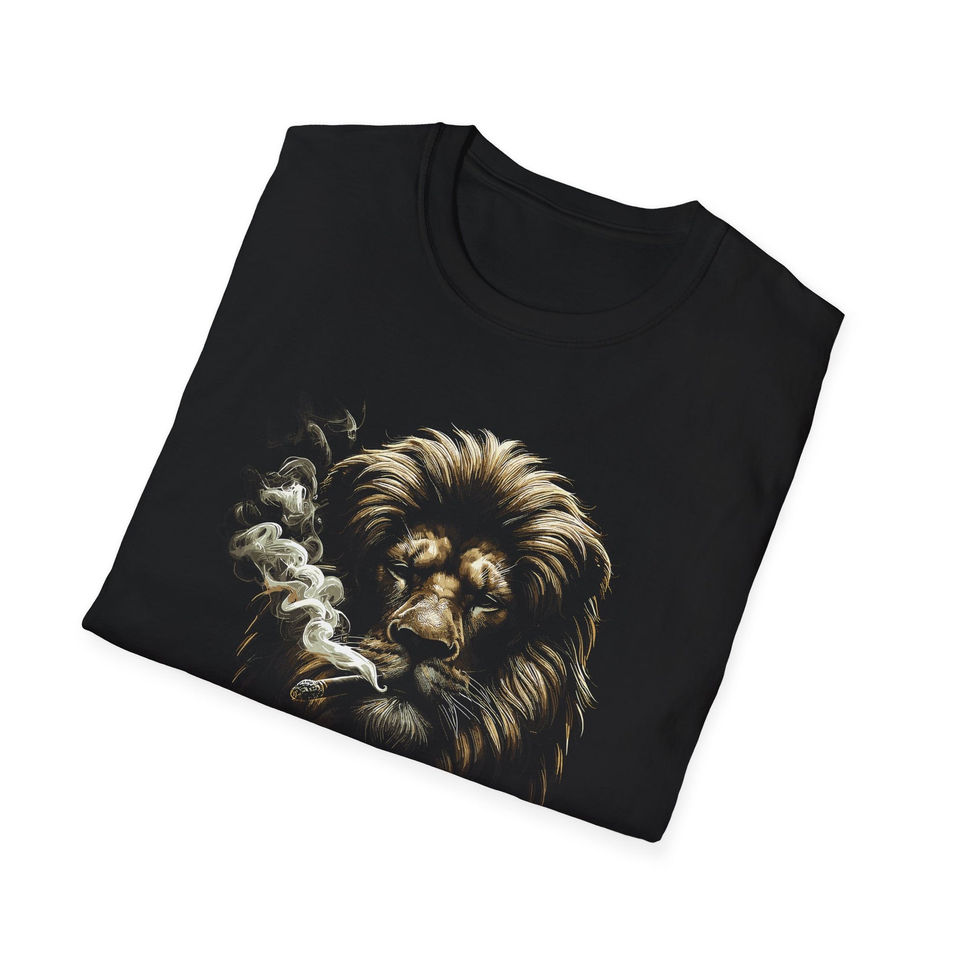 Smoking Lion - Unisex Softstyle T-Shirt - OCDandApparel