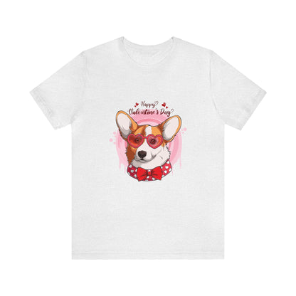 Valentines Day Corgi - Unisex Jersey Short Sleeve Tee - OCDandApparel