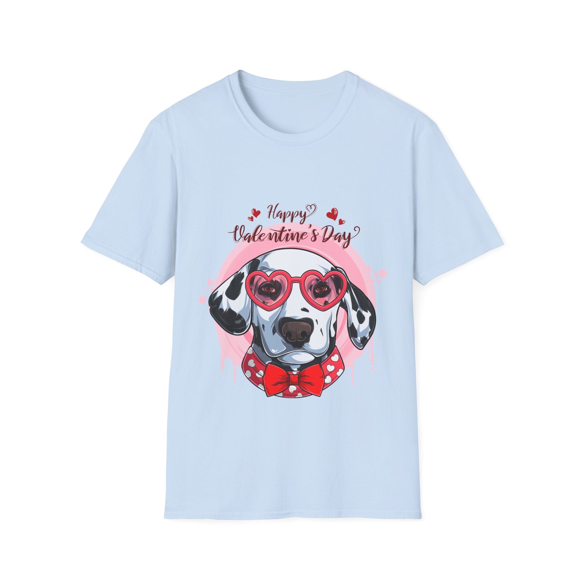 Happy Valentines Day Dalmatian - Unisex Softstyle T-Shirt - OCDandApparel