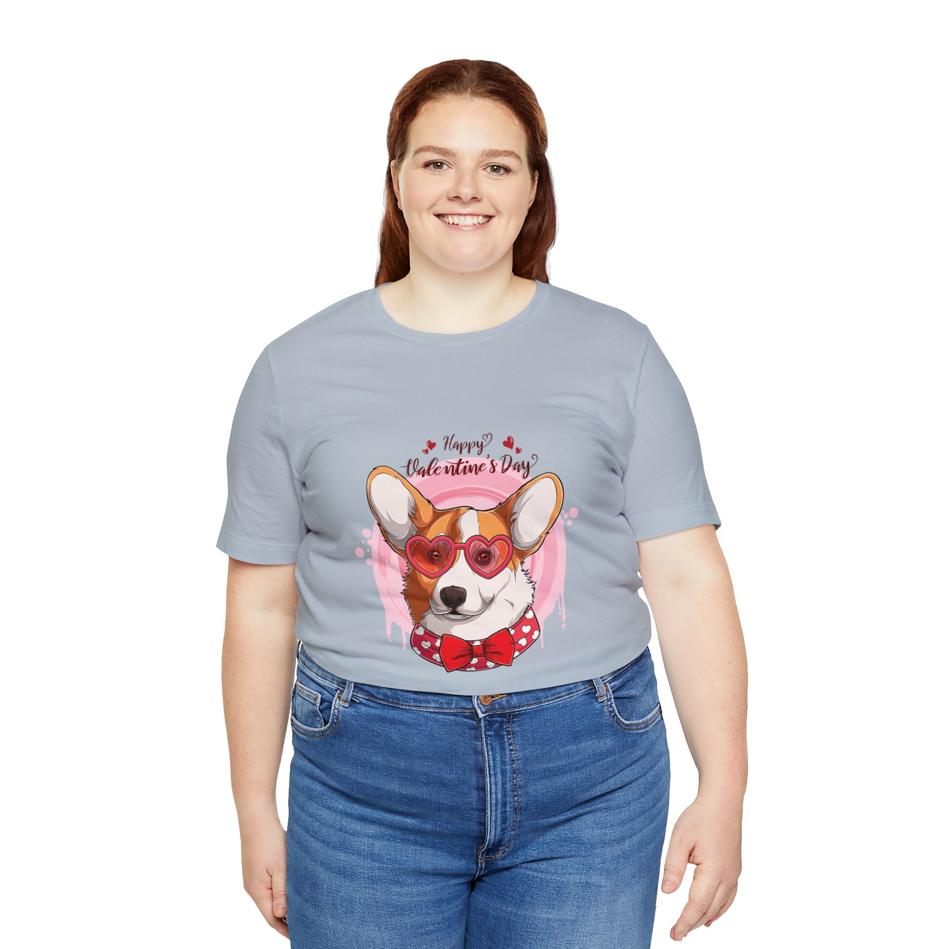 Valentines Day Corgi - Unisex Jersey Short Sleeve Tee - OCDandApparel