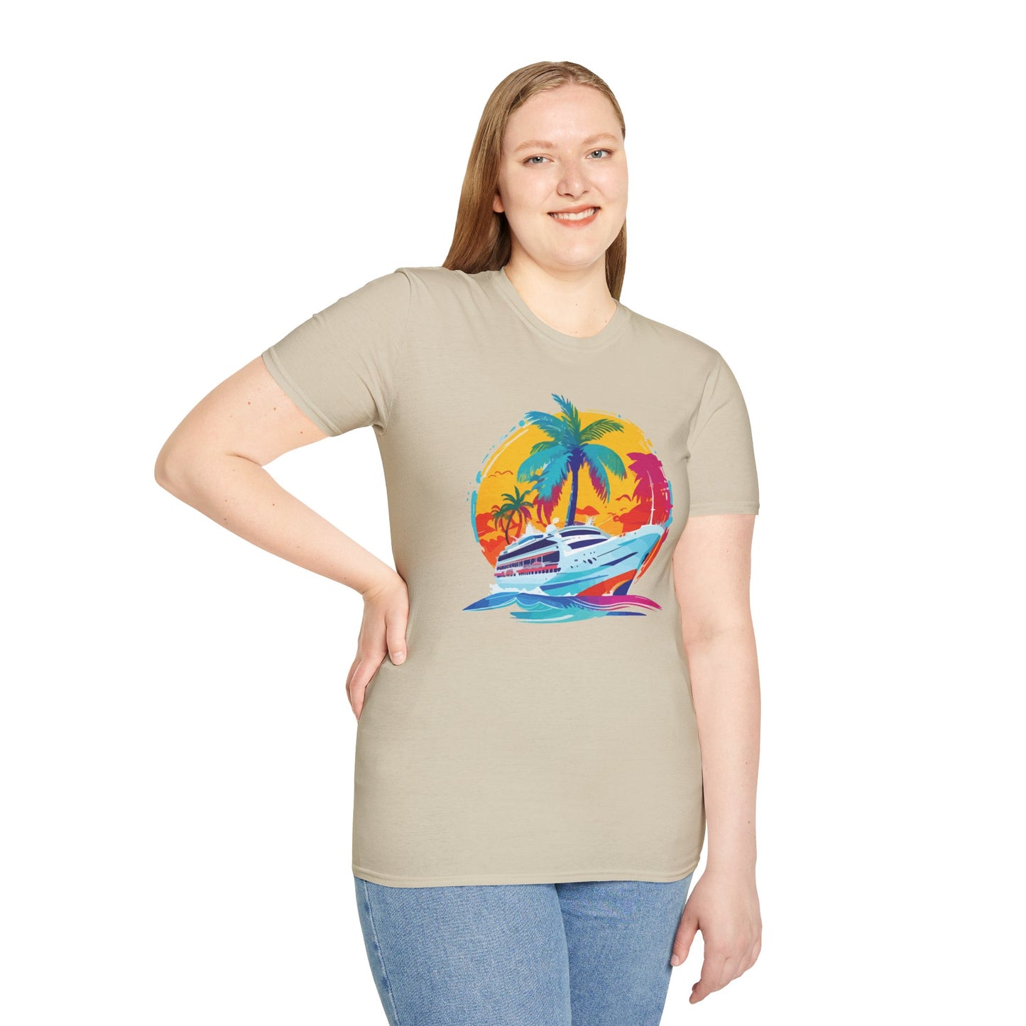 Nautical Sunset - Unisex Softstyle T-Shirt - OCDandApparel