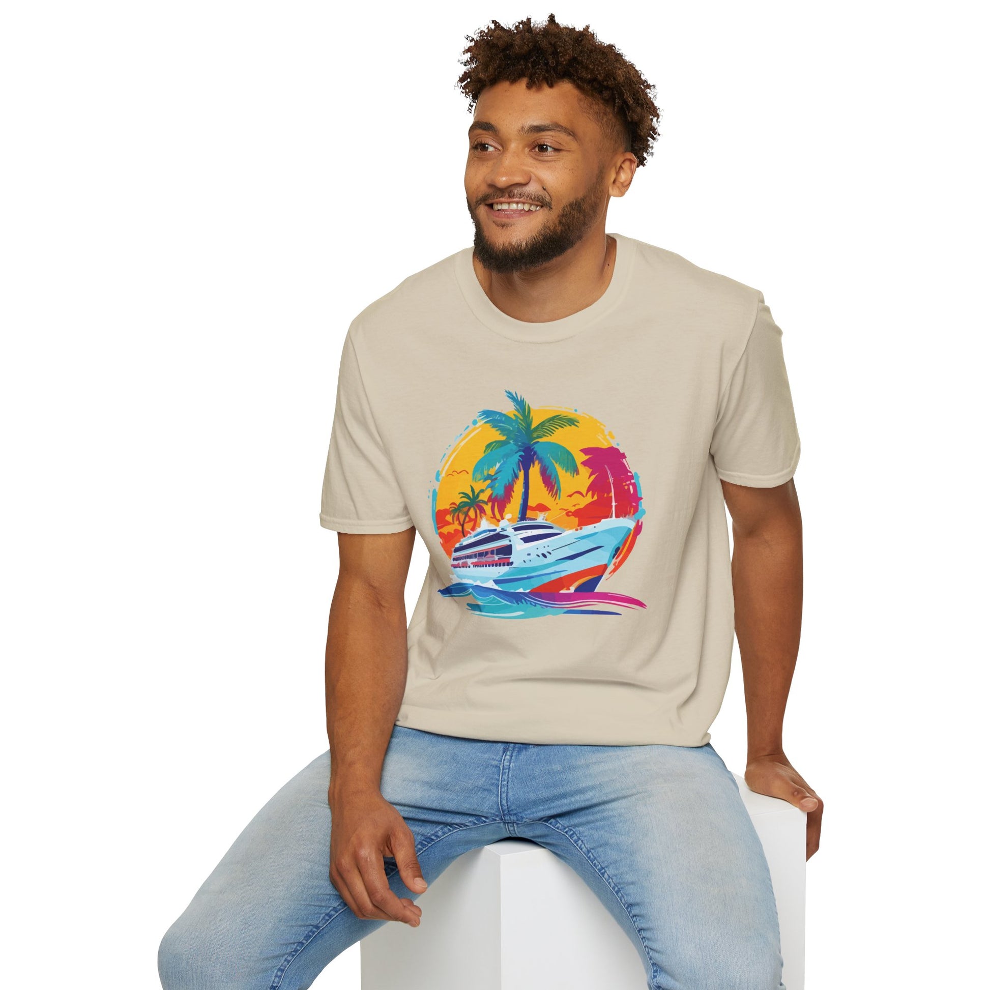 Nautical Sunset - Unisex Softstyle T-Shirt - OCDandApparel