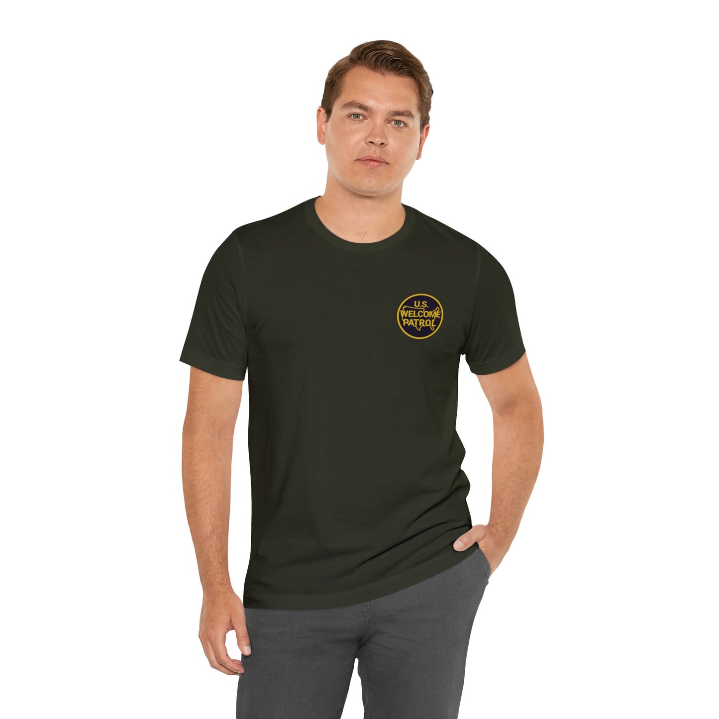 US Welcome Patrol Parody - Unisex Jersey Short Sleeve Tee - OCDandApparel