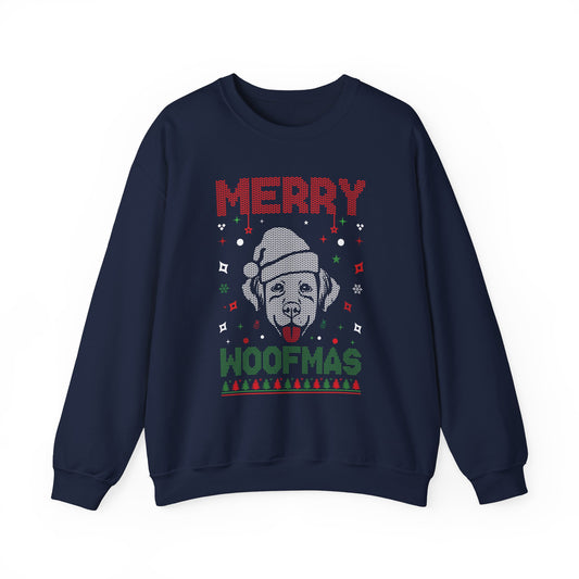 Merry WOOFMAS - Sudadera unisex con cuello redondo Heavy Blend™