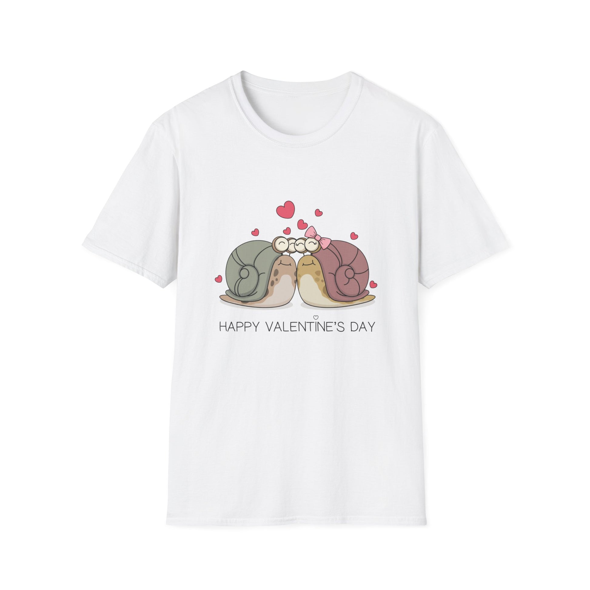 Happy Valentines Day Snail - Unisex Softstyle T-Shirt - OCDandApparel