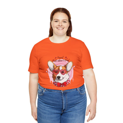 Valentines Day Corgi - Unisex Jersey Short Sleeve Tee - OCDandApparel