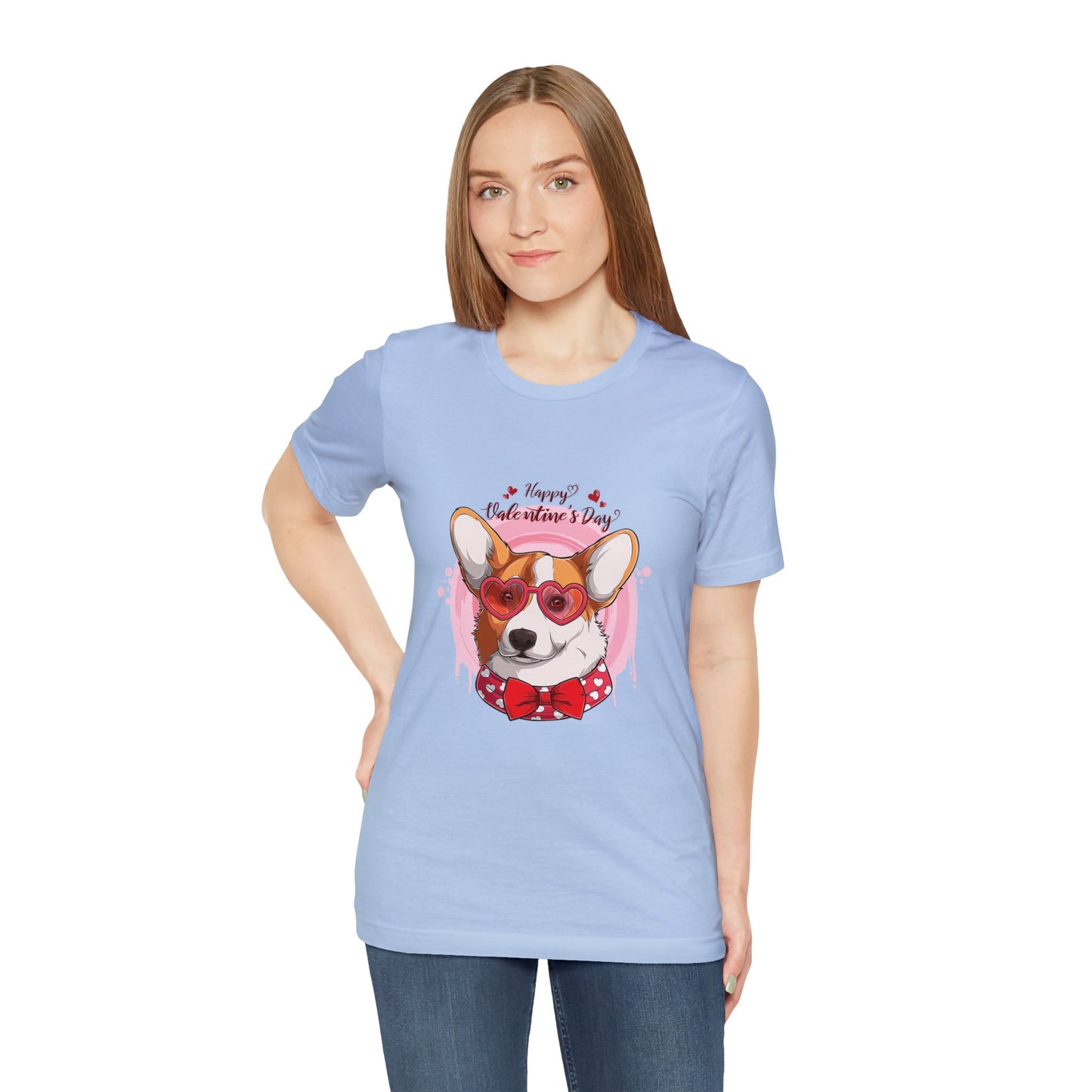 Valentines Day Corgi - Unisex Jersey Short Sleeve Tee - OCDandApparel