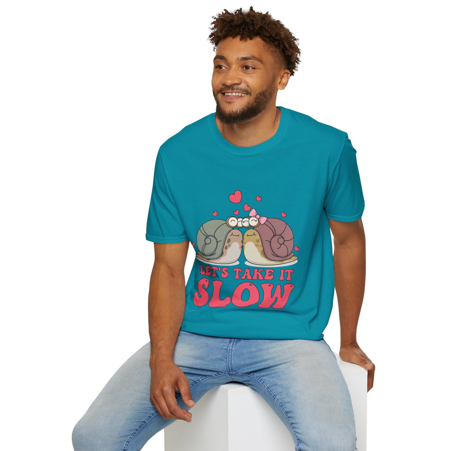 Lets Take it Slow Snails - Unisex Softstyle T-Shirt - OCDandApparel