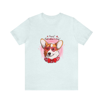 Valentines Day Corgi - Unisex Jersey Short Sleeve Tee - OCDandApparel