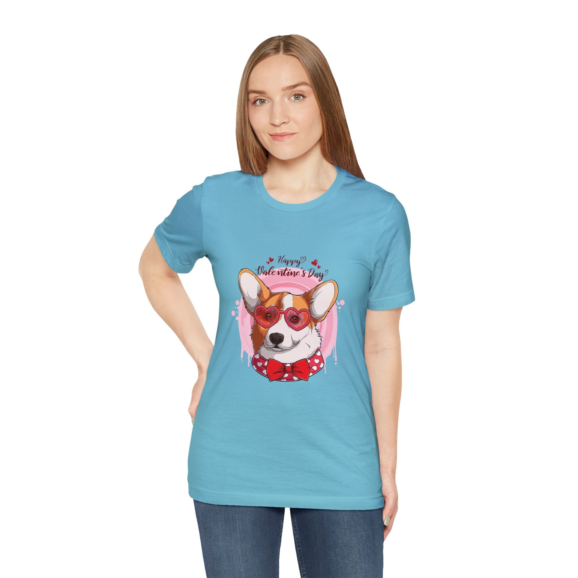 Valentines Day Corgi - Unisex Jersey Short Sleeve Tee - OCDandApparel