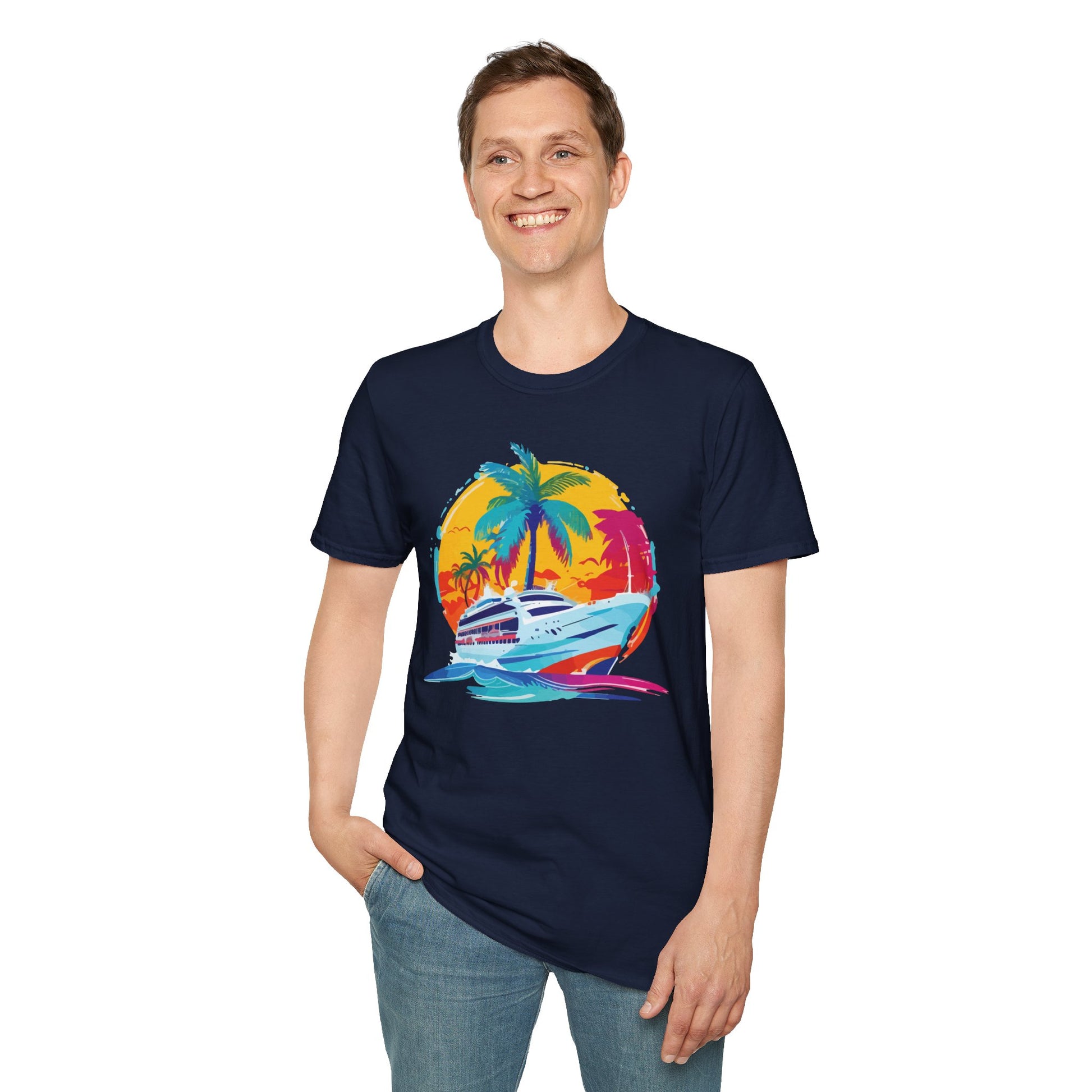 Nautical Sunset - Unisex Softstyle T-Shirt - OCDandApparel