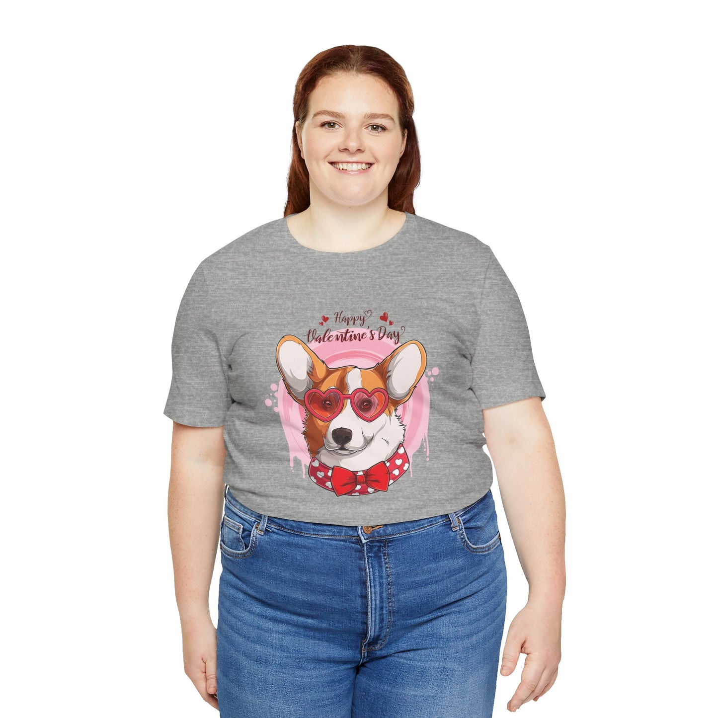 Valentines Day Corgi - Unisex Jersey Short Sleeve Tee