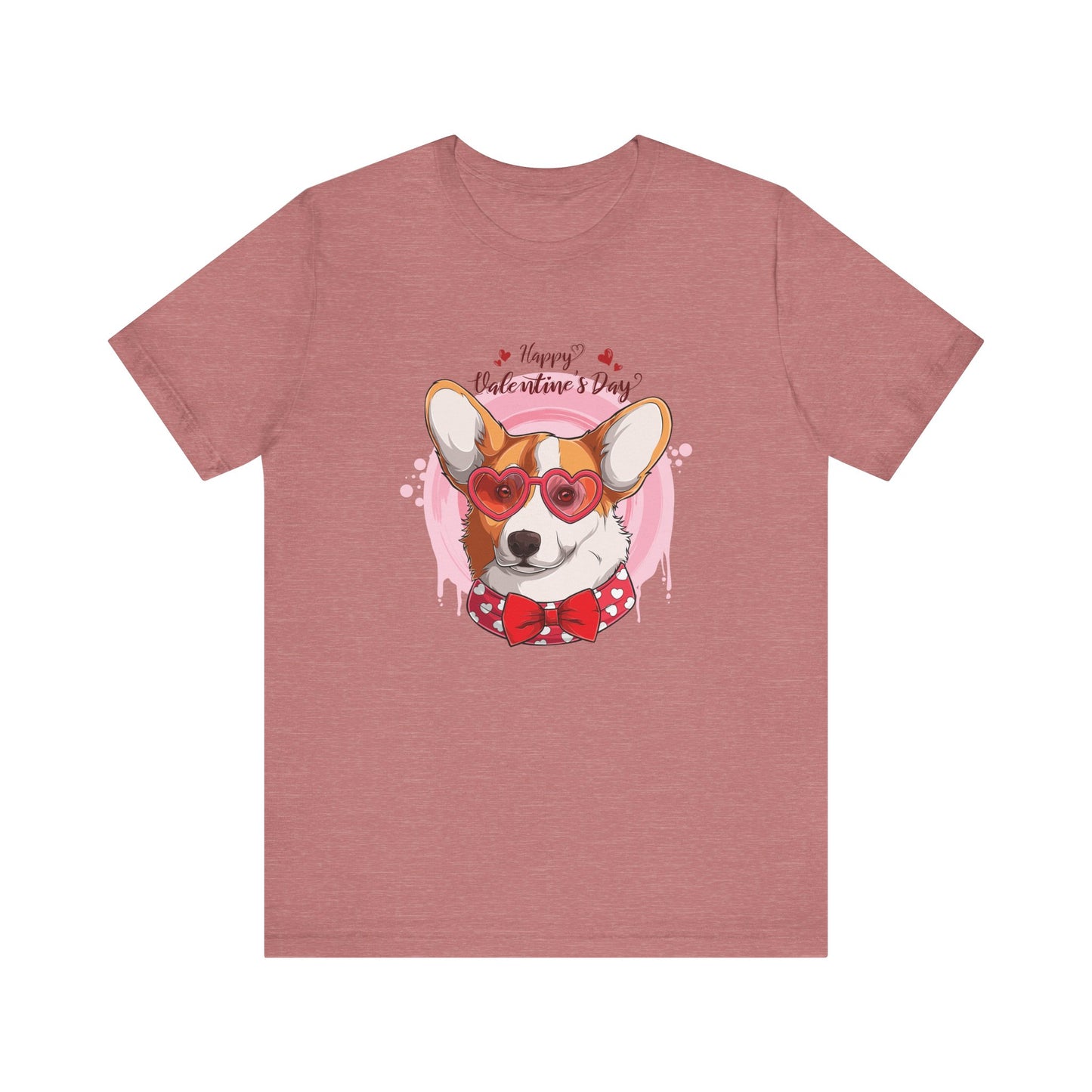 Valentines Day Corgi - Unisex Jersey Short Sleeve Tee