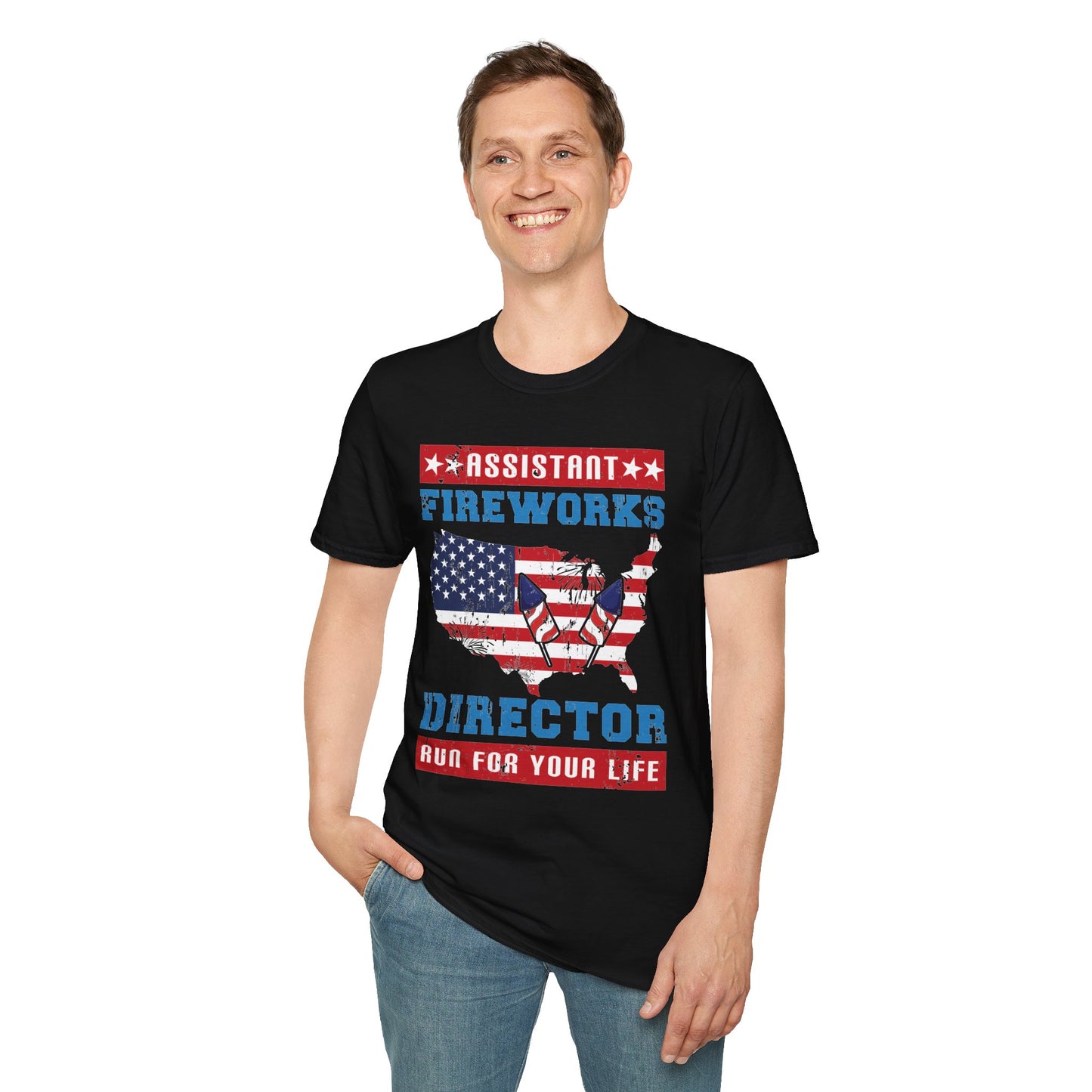 Assistant Fireworks Director - Unisex Softstyle T-Shirt - OCDandApparel