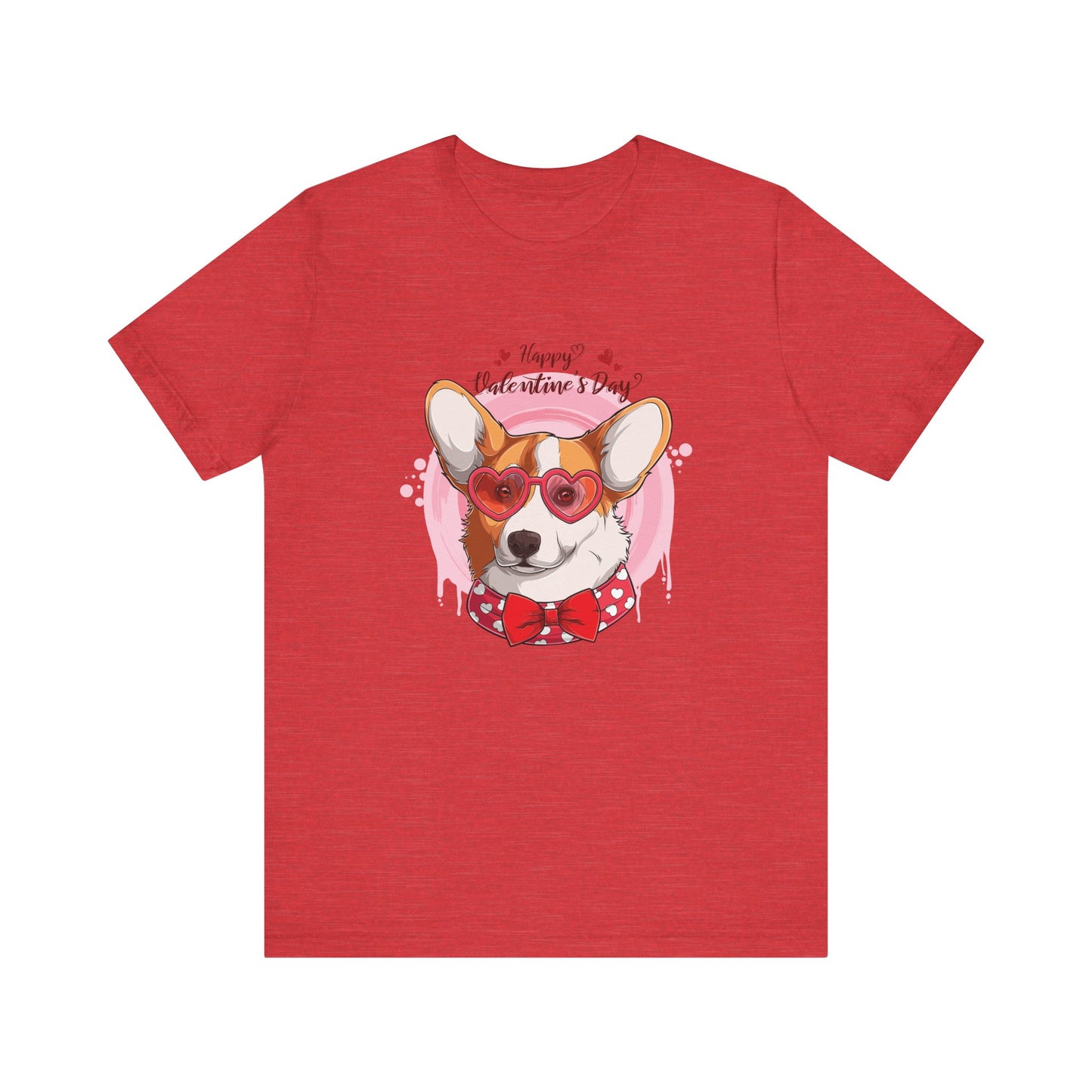 Valentines Day Corgi - Unisex Jersey Short Sleeve Tee