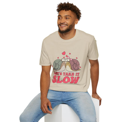 Lets Take it Slow Snails - Unisex Softstyle T-Shirt - OCDandApparel