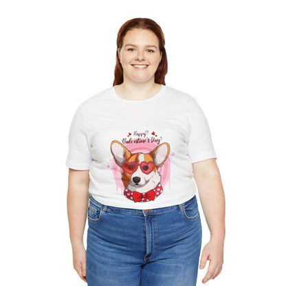 Valentines Day Corgi - Unisex Jersey Short Sleeve Tee - OCDandApparel