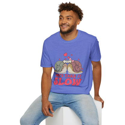 Lets Take it Slow Snails - Unisex Softstyle T-Shirt - OCDandApparel