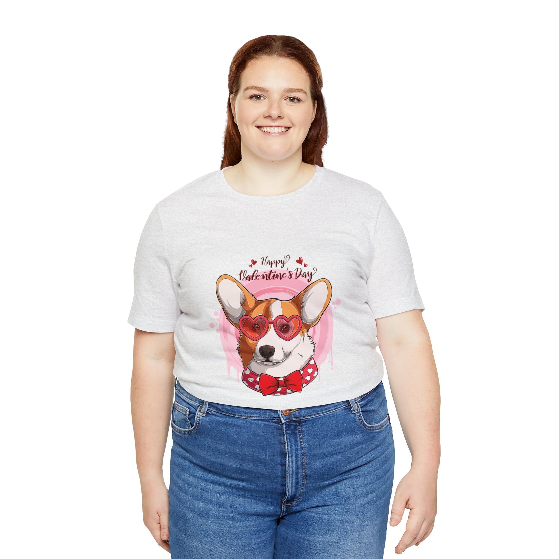 Valentines Day Corgi - Unisex Jersey Short Sleeve Tee - OCDandApparel