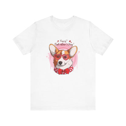 Valentines Day Corgi - Unisex Jersey Short Sleeve Tee