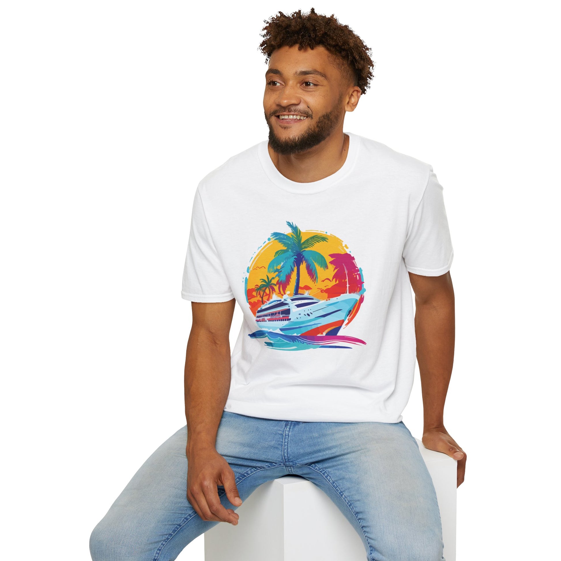 Nautical Sunset - Unisex Softstyle T-Shirt - OCDandApparel