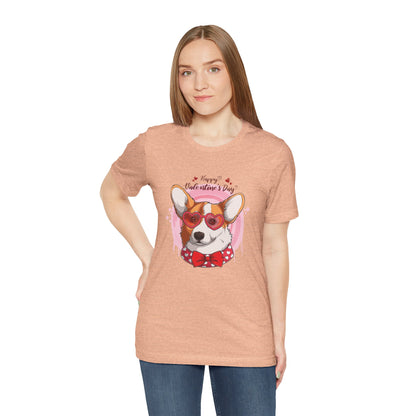 Valentines Day Corgi - Unisex Jersey Short Sleeve Tee