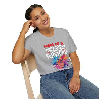 Mom of a Triple Bypass Surgery Survivor - Unisex Softstyle T-Shirt