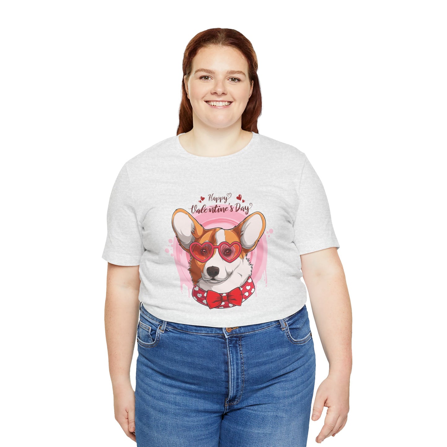 Valentines Day Corgi - Unisex Jersey Short Sleeve Tee