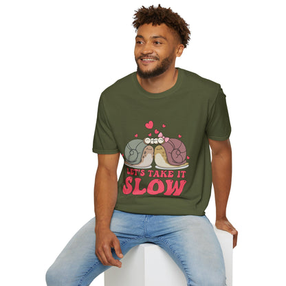 Lets Take it Slow Snails - Unisex Softstyle T-Shirt - OCDandApparel