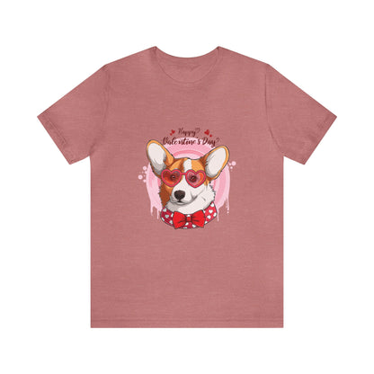 Valentines Day Corgi - Unisex Jersey Short Sleeve Tee - OCDandApparel