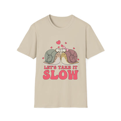 Lets Take it Slow Snails - Unisex Softstyle T-Shirt - OCDandApparel