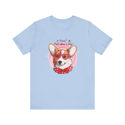 Valentines Day Corgi - Unisex Jersey Short Sleeve Tee