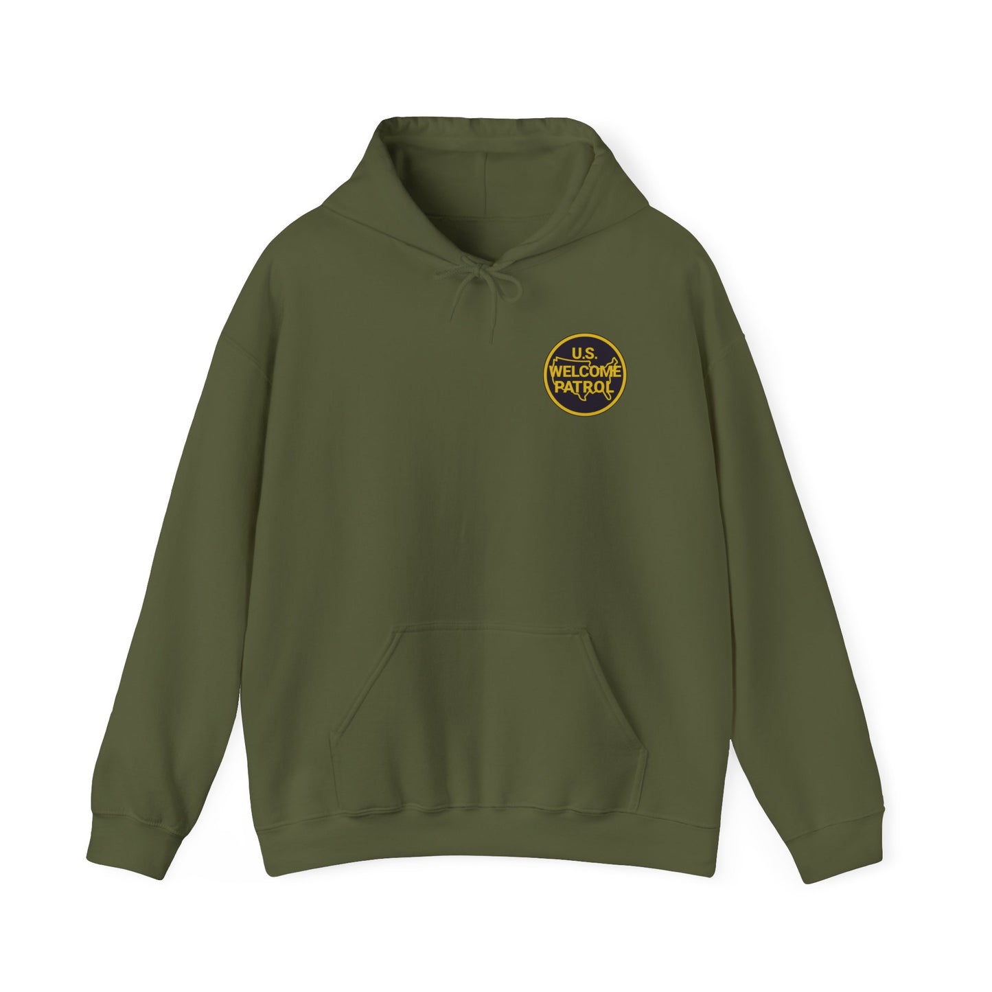 US Welcome Patrol Parody - Unisex Heavy Blend™ Hooded Sweatshirt - OCDandApparel