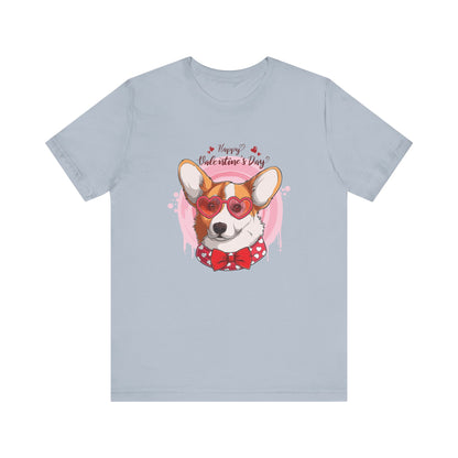 Valentines Day Corgi - Unisex Jersey Short Sleeve Tee