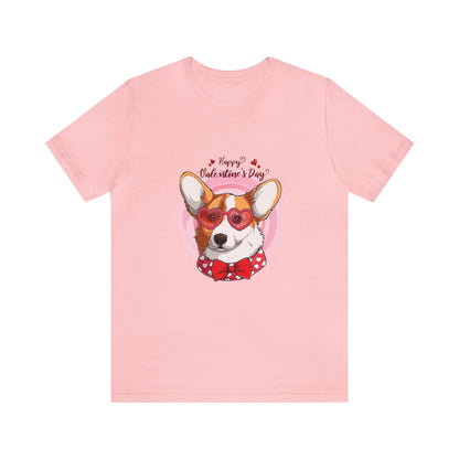 Valentines Day Corgi - Unisex Jersey Short Sleeve Tee - OCDandApparel