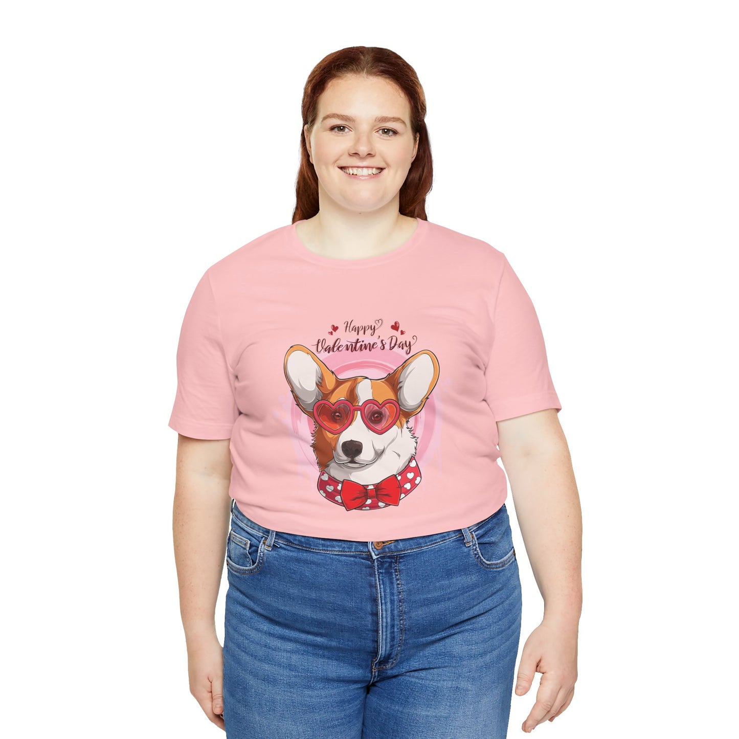 Valentines Day Corgi - Unisex Jersey Short Sleeve Tee