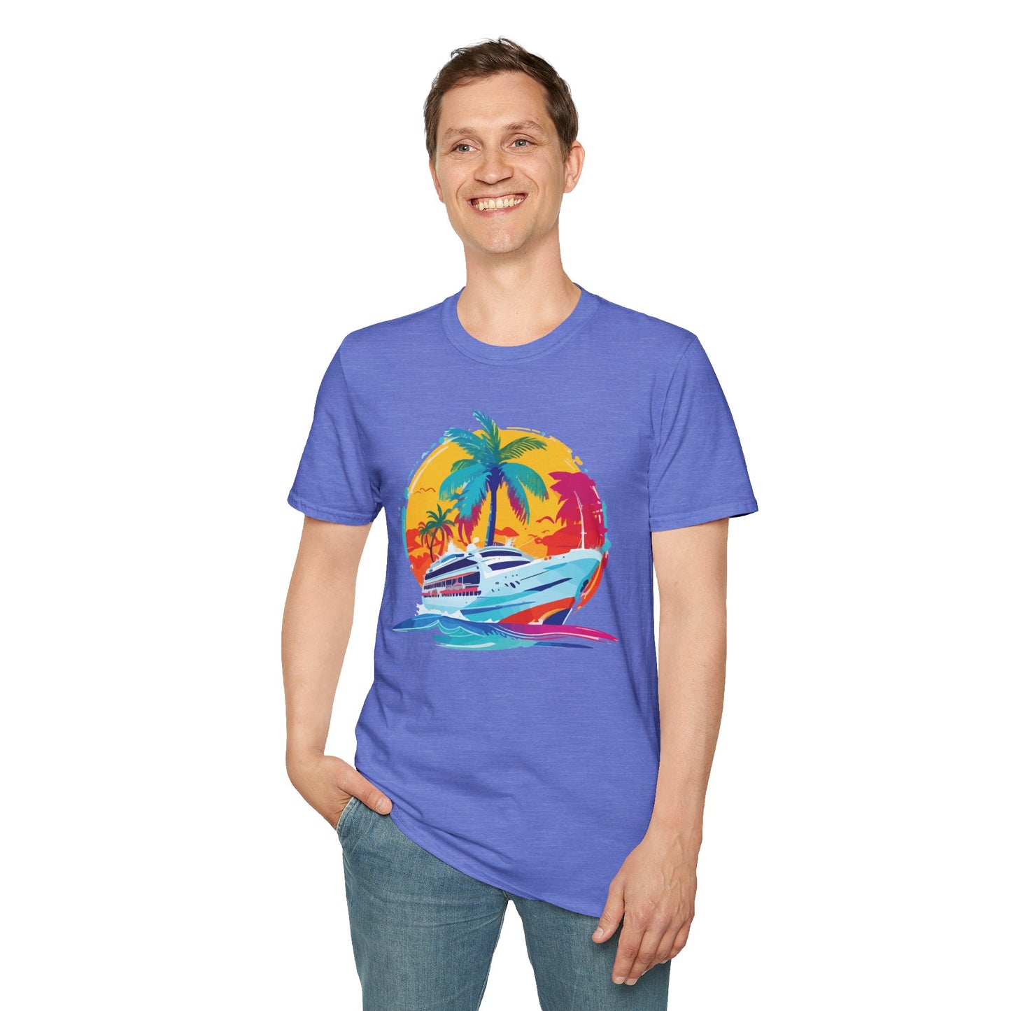 Nautical Sunset - Unisex Softstyle T-Shirt - OCDandApparel