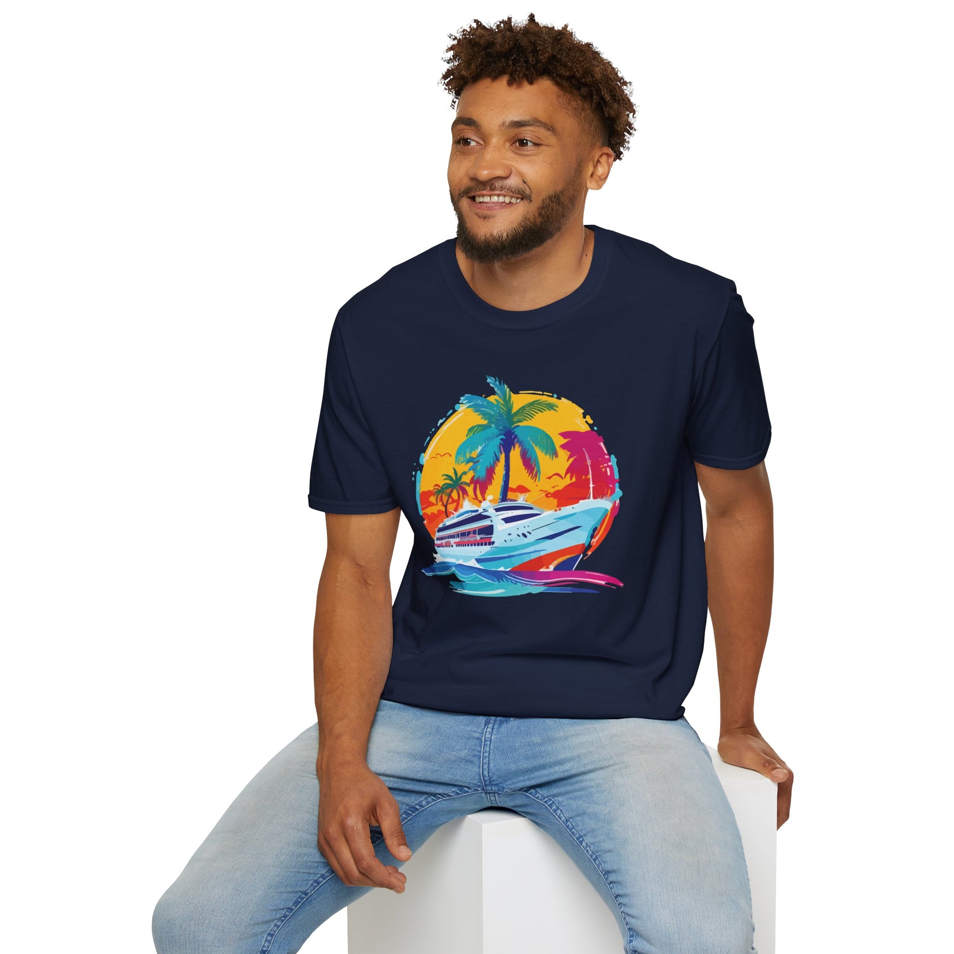 Nautical Sunset - Unisex Softstyle T-Shirt - OCDandApparel