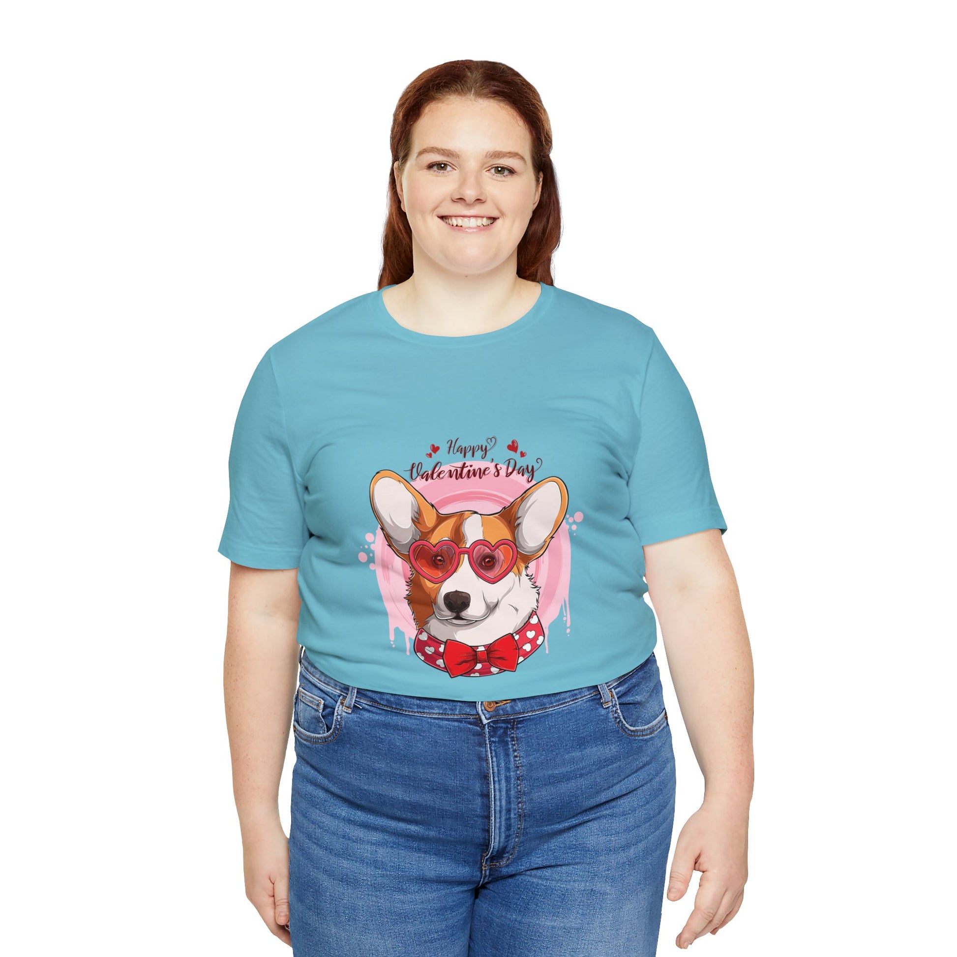 Valentines Day Corgi - Unisex Jersey Short Sleeve Tee - OCDandApparel