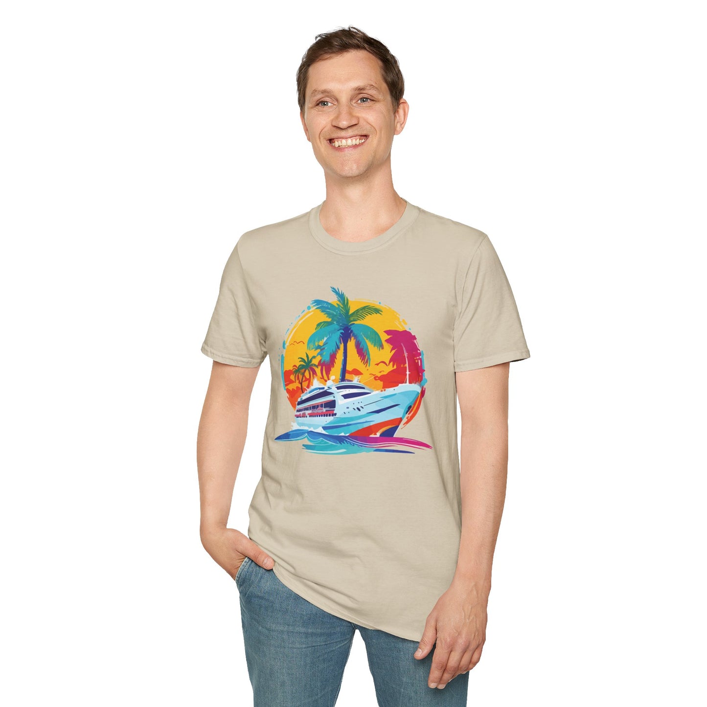 Nautical Sunset - Unisex Softstyle T-Shirt - OCDandApparel