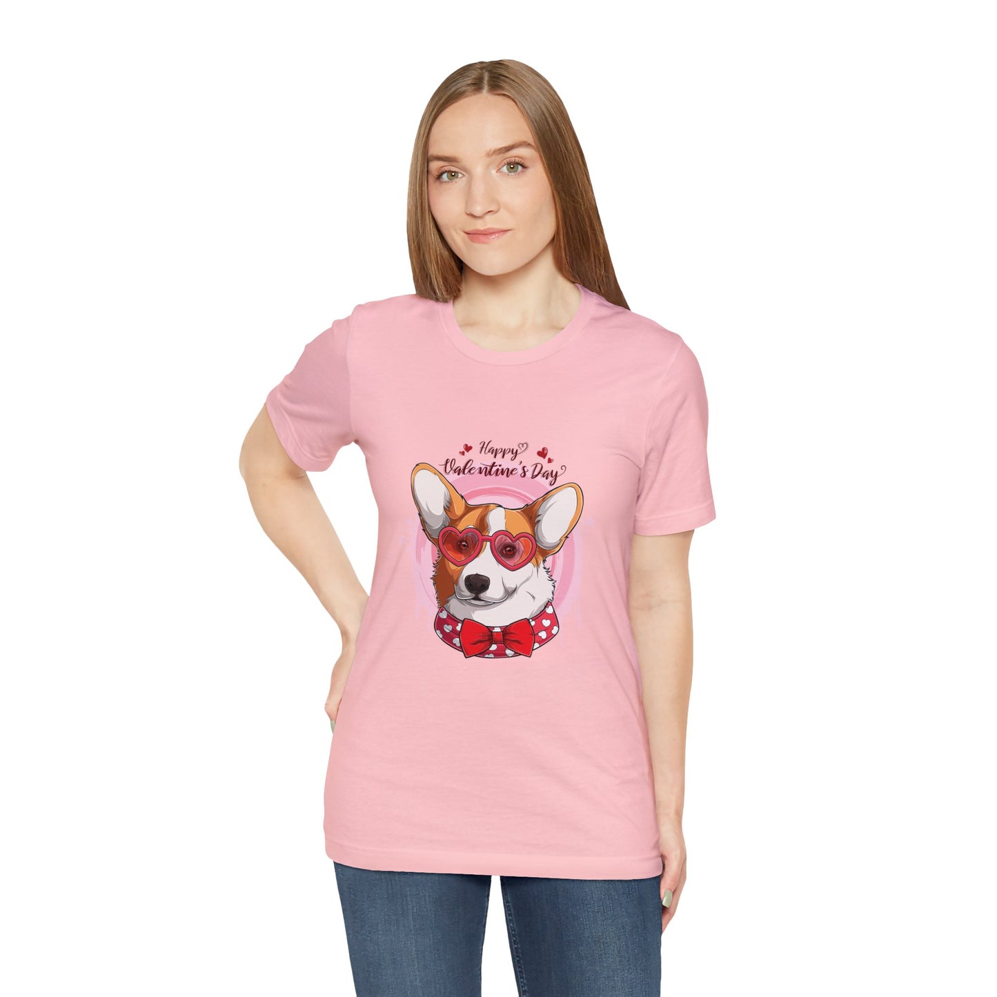 Valentines Day Corgi - Unisex Jersey Short Sleeve Tee - OCDandApparel