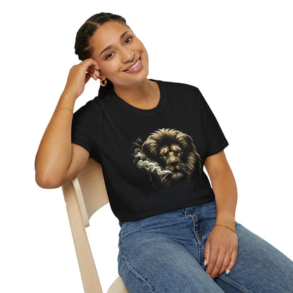 Smoking Lion - Unisex Softstyle T-Shirt - OCDandApparel