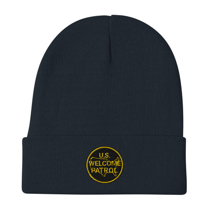 US Welcome Patrol Parody - Embroidered Beanie - OCDandApparel