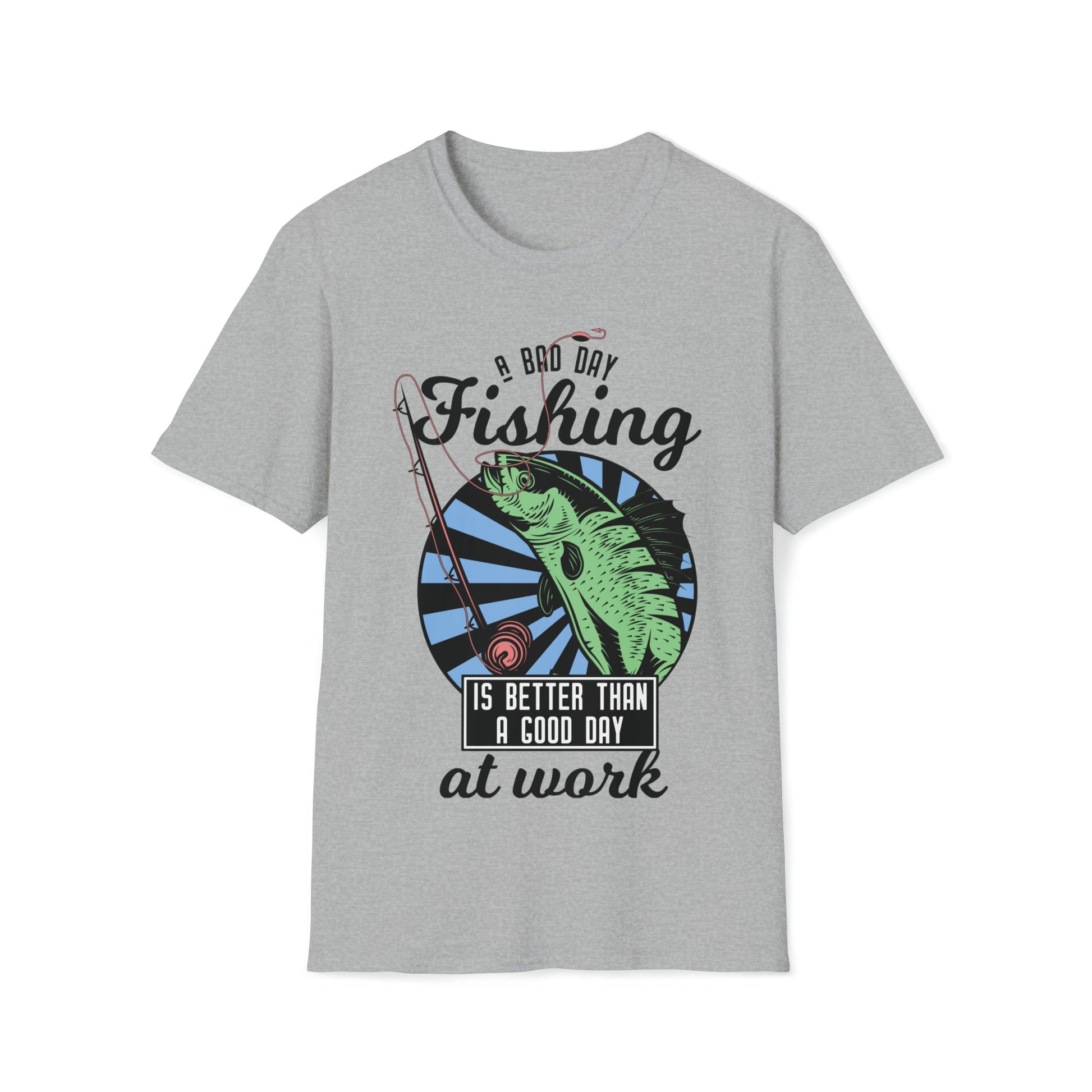 A Bad Day Fishing - Unisex Softstyle T-Shirt - Ohio Custom Designs & Apparel LLC